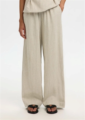 Mariam mw wide linen blend buks Nature Stripe Selected Femme 